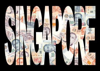 Singapore text with currency