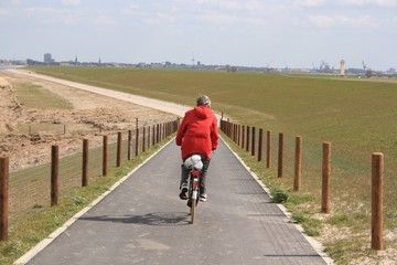 Obraz premium Radtour am Deich