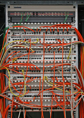 Patch panel with cables