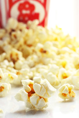 Close up of a pop corn