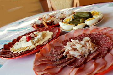 Meat and cheese appetizer