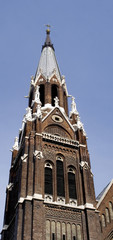 Fototapeta na wymiar Gothic church tower