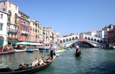 venezia ponte rialto - obrazy, fototapety, plakaty