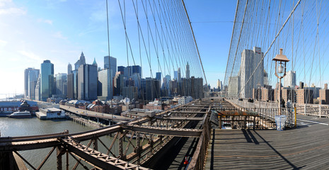 Brooklyn Bridge Hudson Manhattan New York 