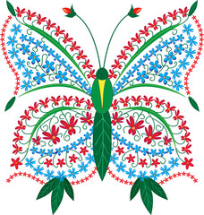 the butterfly pattern of flowers