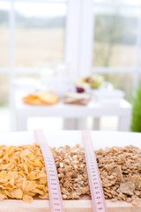 cereal and measure tape