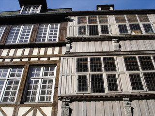Vieilles bâtisses à Dinan (Bretagne, Côtes d'Armor)
