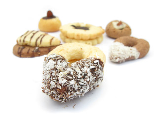 Fancy cakes isoalted on white background