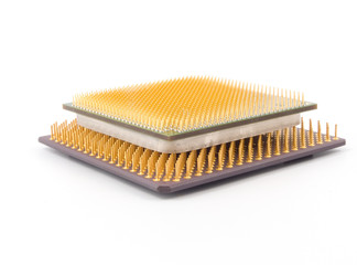 CPU isolated on white