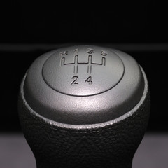 The handle of switching of transfers in the car