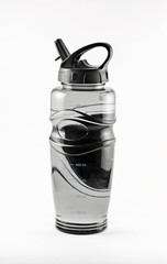 Black and gray water bottle