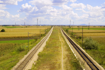 Fototapeta na wymiar Rail road track