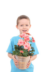 boy with potted flower - 7173593