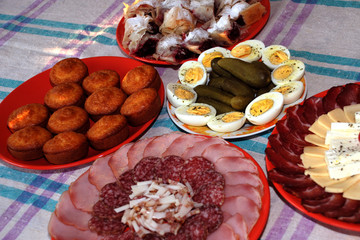 Various appetizing dishes