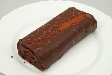 tasty chocolate roll cake