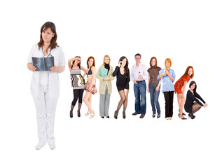 Obraz premium doctor and her parients concept