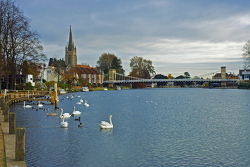 The Bridge and Church at Marlow