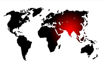 Planisphère : l'Asie au centre du monde