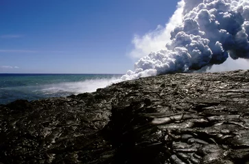 Crédence de cuisine en verre imprimé Volcan Kilauea