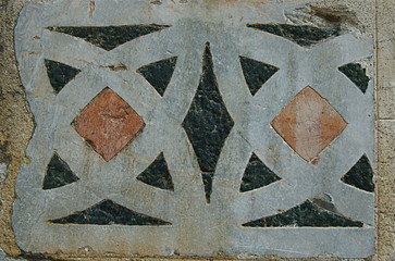 Détail de marqueterie de marbre 