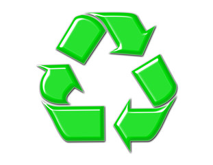 Obraz premium Recycle Symbol in Green