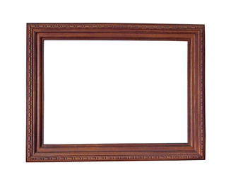 wooden frames isolated on white background, with clipping path