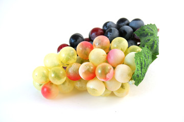 Isolated Grapes on White Background