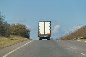 Lorry on a hill