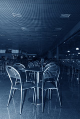 Interior in cafe. Shopping center