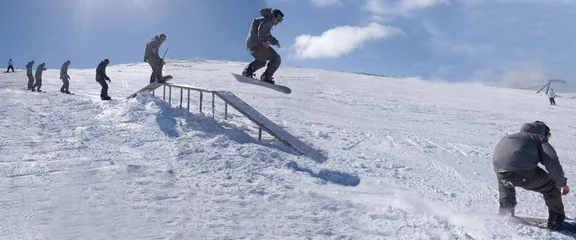 Photo sur Aluminium Sports dhiver Snowboarding Sequence