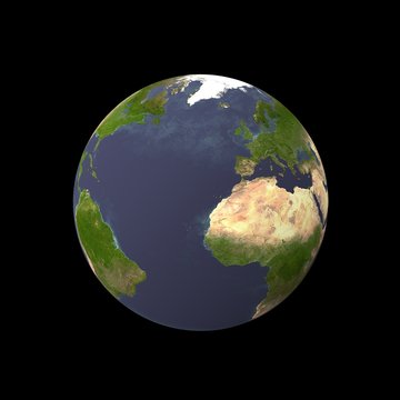 terre sur fond noir