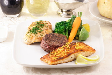 great gourmet meat dinner