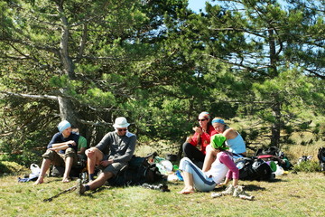 Obraz premium Friends in hike