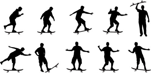 skate board silhouettes