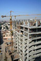 New construction of a tower building in Riyadh, SAudi Arabia