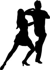 Fototapeta premium Salsa dancers