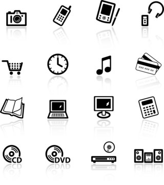 black home electronics icons