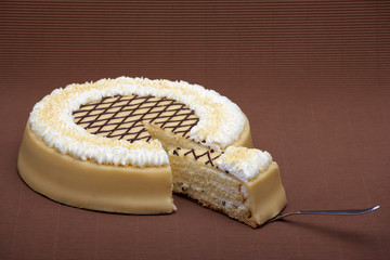 piece of almond paste cake