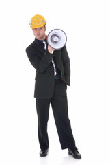 businessman with megaphone