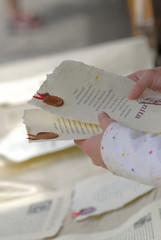 Traditional manuscript on hand-made paper