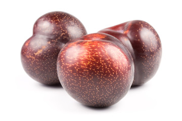 Plum on a white background