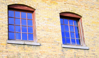 Two Windows in an Old Abandoned Paper Mill