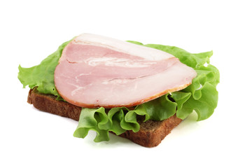 Sandwich with  lettuce and ham