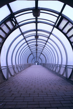 Futuristic Glass Tunnel