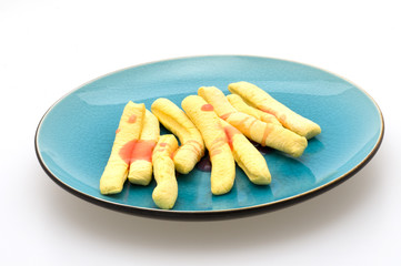 Marshmellow Fries on a Plate