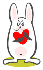 rabbit and heart