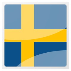 swedish square aqua button