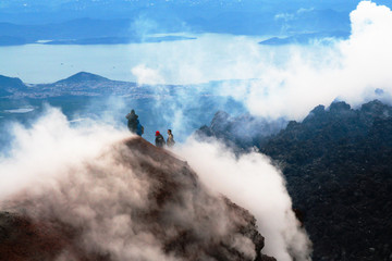 On the top of volcano. Kamchatka