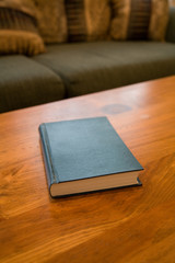 book and coffee table