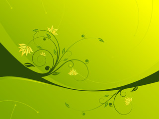 Fototapeta na wymiar Floral scroll background